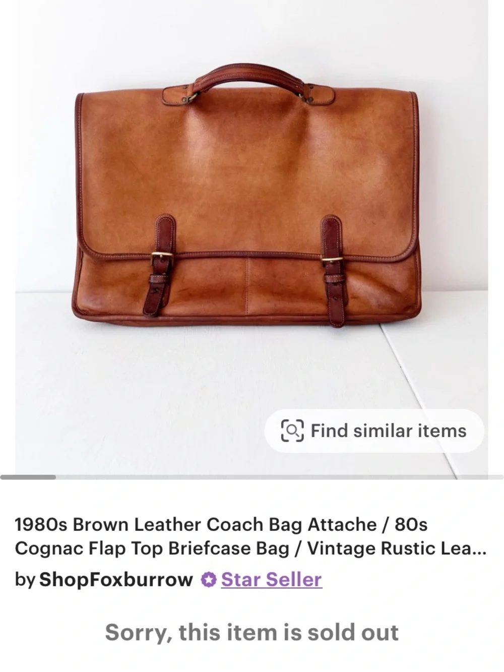 Boden Tan Leather Briefcase w/Buckle Straps. Great leather. Polish be great